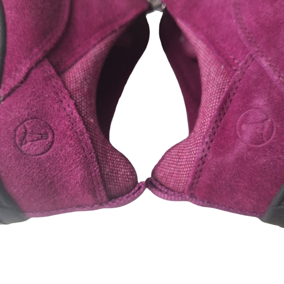 Lands End Women 7.5 Purple‎ Suede Thermolite Zip Up Moc Shoes Microfleece - Picture 11 of 14